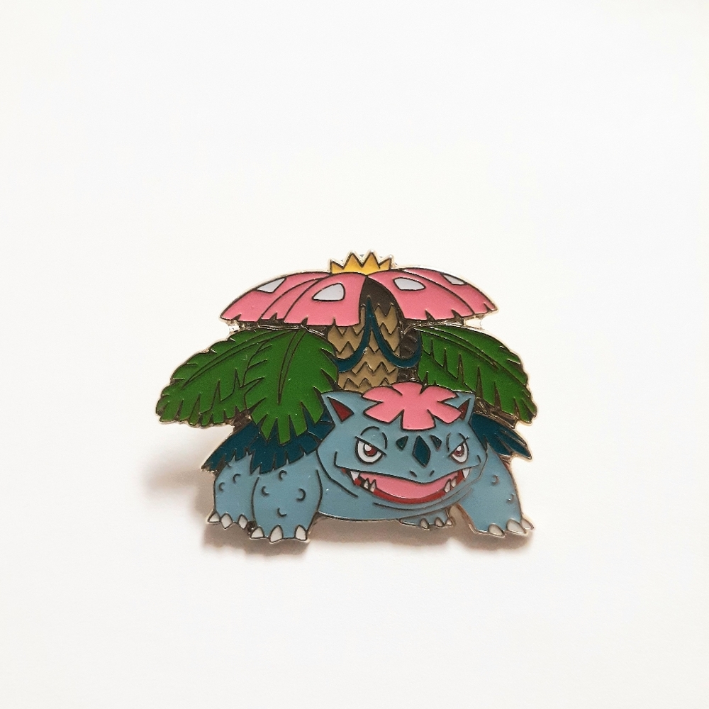 Pokemon official Venusaur enamel pin tack back